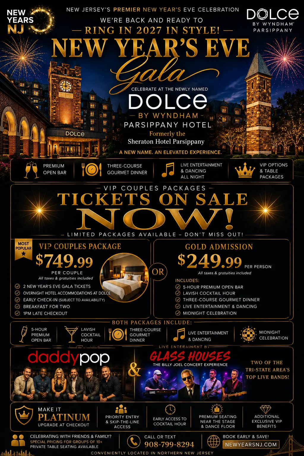 Get your New Year's Eve in NJ tickets now